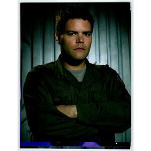 1990s Military Press Photo Portrait of Soldier in Uniform